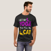 ヨガ・ナマステ・メヘンディ・キャット・猫好き・猫友達 Tシャツ (正面フル)
