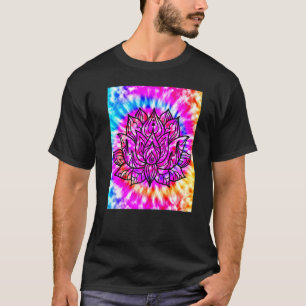 ヨガ・ナマステ・月・タイダイ・仏・蓮 Tシャツ