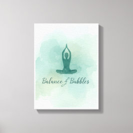 ヨガ バランスとバブル ヨガパーティー キャンバスプリント