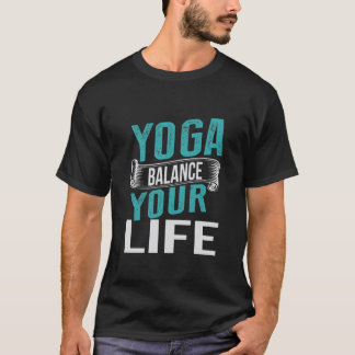 ヨガ バランス ユア ライフ ダストレス グラフィック Tシャツ