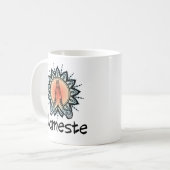 ヨガ/ピラティスのマグカップ。ナメスト コーヒーマグカップ (正面左)