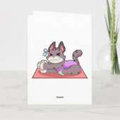 ヨガ フィットネスねこ カード (裏面)