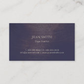 ヨガ&フィットネスヴィンテージパープルエレガント 名刺 (裏面)