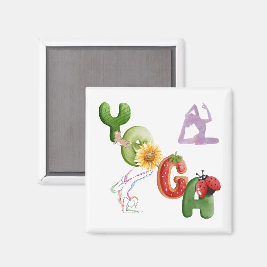 ヨガ マグネット (正面/裏面)