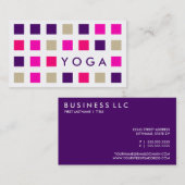 ヨガ(モダンな正方形) 名刺 (正面/裏面)