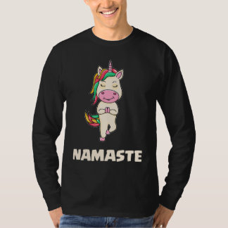 ヨガ ユニコーン 体操 ナマステ 瞑想 Tシャツ