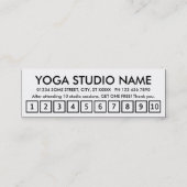 ヨガ。 ロイヤリティのパンチカード ロイヤリティカード (裏面)