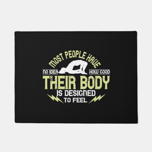 ヨガ – 人々はアイディアがない彼らの体は良い ドアマット (正面)