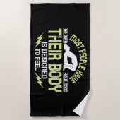 ヨガ – 人々はアイディアがない彼らの体は良い ビーチタオル (正面)