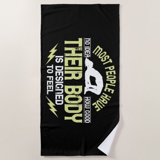 ヨガ – 人々はアイディアがない彼らの体は良い ビーチタオル (正面)