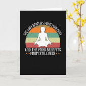 ヨガ – 体がムーブメントからメリット カード (黄色い花)