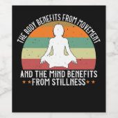 ヨガ – 体がムーブメントからメリット ワインラベル (シングルラベル)