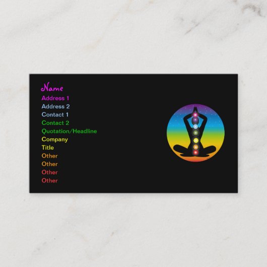 ヨガ 名刺 (正面)