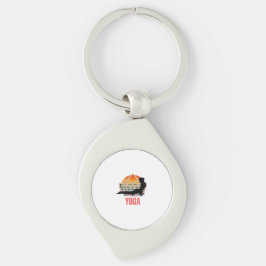 ヨガ：流れを受け入れる キーホルダー