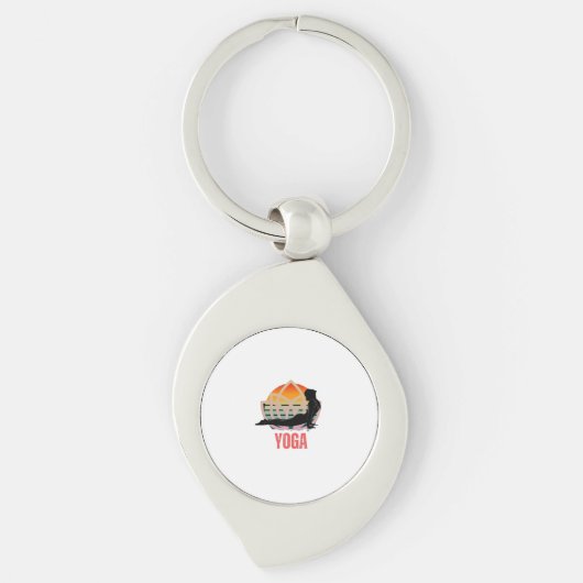 ヨガ:流れを受け入れる キーホルダー (正面)