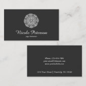 ヨガ-白いレース 名刺 (正面/裏面)