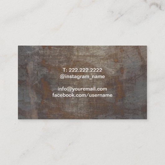 ヨガ&瞑想ウェルネススパヴィンテージ金ゴールドルーム 名刺 (裏面)