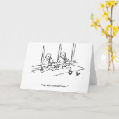 ヨガ/瞑想ユーモアグリーティングカード カード (黄色い花)