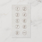 ヨガ&瞑想ロータスフラワーミントリネンロイヤリティ ロイヤリティカード (裏面)