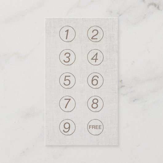 ヨガ&瞑想ロータスフラワーミントリネンロイヤリティ ロイヤリティカード (裏面)