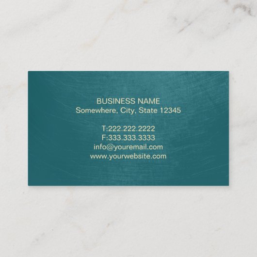 ヨガ&瞑想先生ヴィンテージマンダラティール（緑がかった色） 名刺 (裏面)