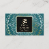 ヨガ&瞑想先生ヴィンテージマンダラティール（緑がかった色） 名刺 (正面)