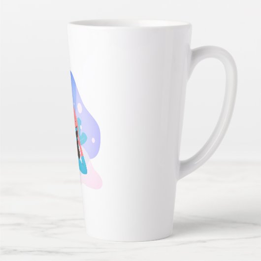 ヨガ、瞑想、フィットネス カフェラテマグ (右)