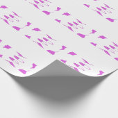 ヨガ 瞑想 リラックス パープル ホワイト ヨガ ラッピングペーパー (角)