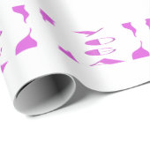 ヨガ 瞑想 リラックス パープル ホワイト ヨガ ラッピングペーパー (ロールコーナー)