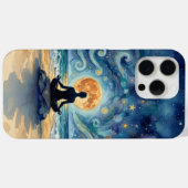 ヨガ 瞑想 星空 夜空 月 海 ビーチ Case-Mate iPhoneケース (裏面 (横))