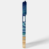 ヨガ 瞑想 星空 夜空 月 海 ビーチ Case-Mate iPhoneケース (裏面 / 右)