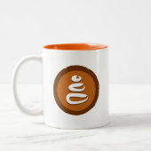 ヨガ「禅」はマグに投石します ツートーンマグカップ (左)