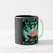 ヨガ – 私のハートは続く ツートーンマグカップ (正面右)