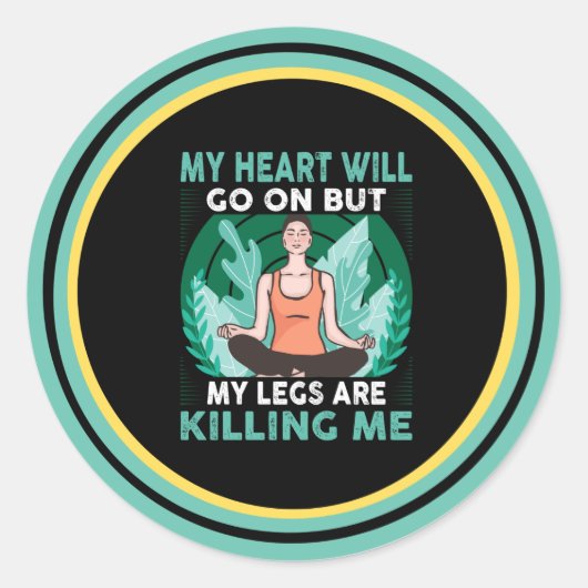 ヨガ – 私のハートは続く ラウンドシール (正面)