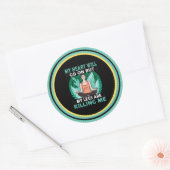 ヨガ – 私のハートは続く ラウンドシール (封筒)