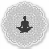 ヨガ、自分でカットのビニールカスタムシールを見つける シール (正面)