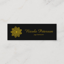 ヨガ-金ゴールドのレース スキニー名刺