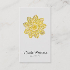 ヨガ-金ゴールドのレース 名刺