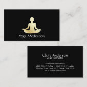 ヨガ(金ゴールド) 名刺 (正面/裏面)