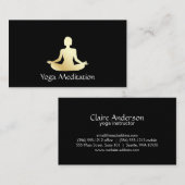 ヨガ(金ゴールド) 名刺 (正面/裏面)