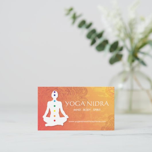 ヨガ・霊気名刺 名刺 (スタンド正面)