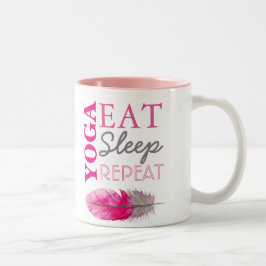 ヨガ、食べ眠る、コーヒーマグを繰り返す。 ツートーンマグカップ