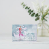 ヨガ 10回クラスパス 約束 瞑想 ポーズ オーム ロイヤリティカード (スタンド正面)