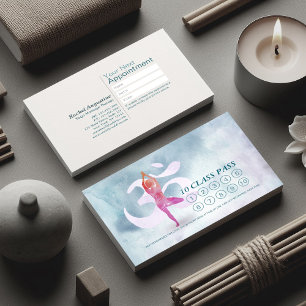 ヨガ 10回クラスパス 約束 瞑想 ポーズ オーム ロイヤリティカード