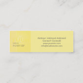 ヨガ 1 - ビジネス, プロフィールカード スキニー名刺 (裏面)