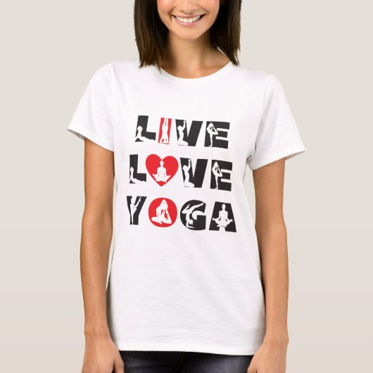 ヨガ – I Love Yoga T-Shirt Tシャツ (正面)