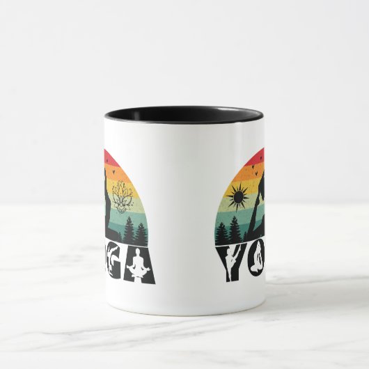 ヨガ – Peace, Love & Light マグカップ (中央)