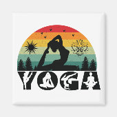 ヨガ – Peace, Love & Light マグネット (正面)