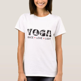 ヨガ – Peace Love Light Tシャツ
