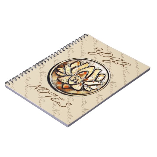 ヨガOmの記号 ノートブック (左側)